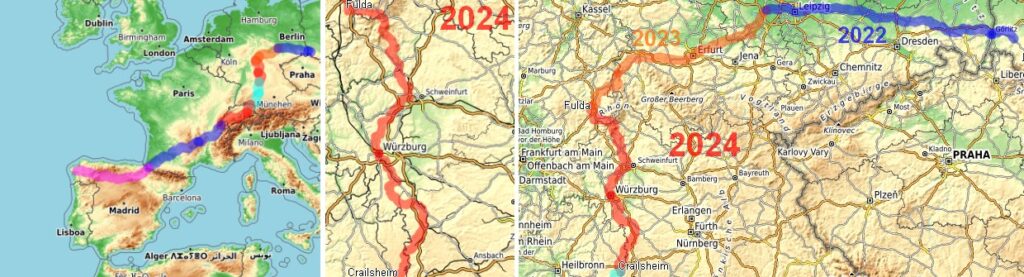 Link zu Openstreet map. Klicke auf die Karte, um alle meine camino zu im neuen Fenster zu sehen